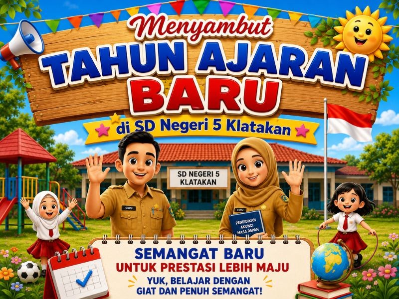 Menyambut Tahun Ajaran Baru di SD Negeri 5 Klatakan